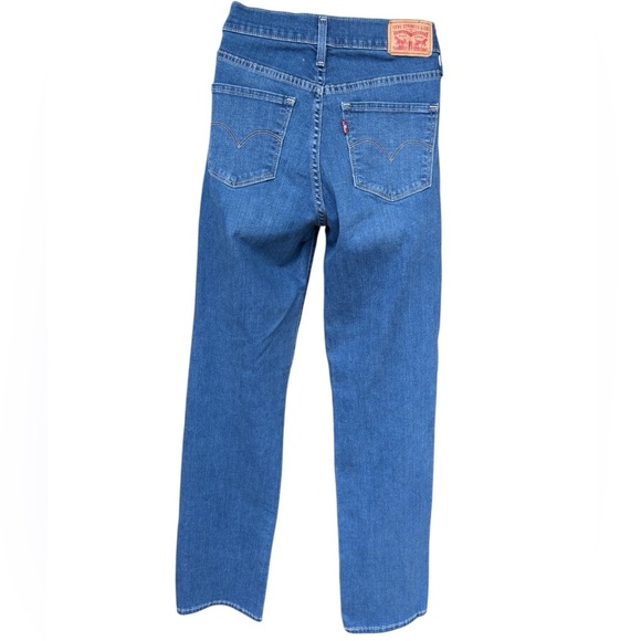 Levi's 314 Shaping Straight blue Jeans denim size 28 women’s preloved - Picture 7 of 8